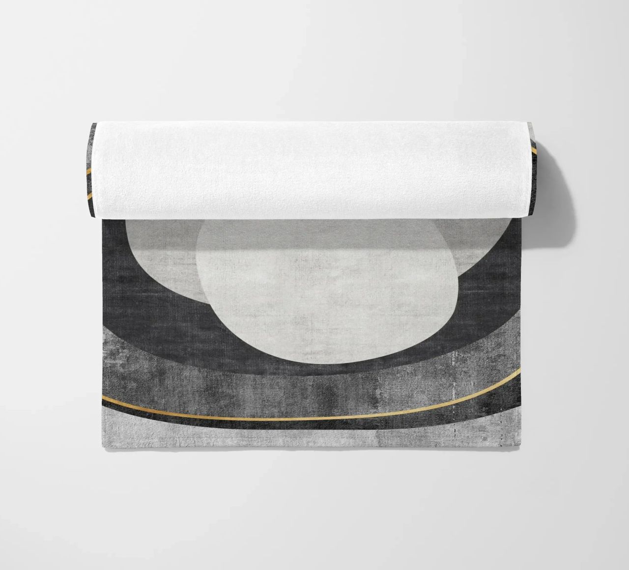 abstract art circles and lines telo mare da vintageshop