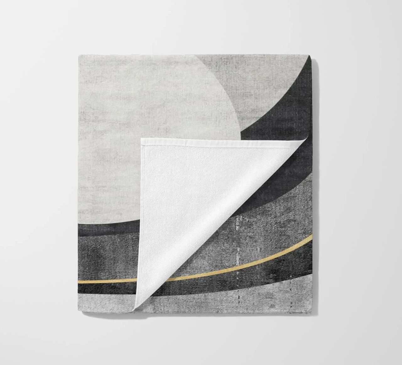abstract art circles and lines telo mare da vintageshop