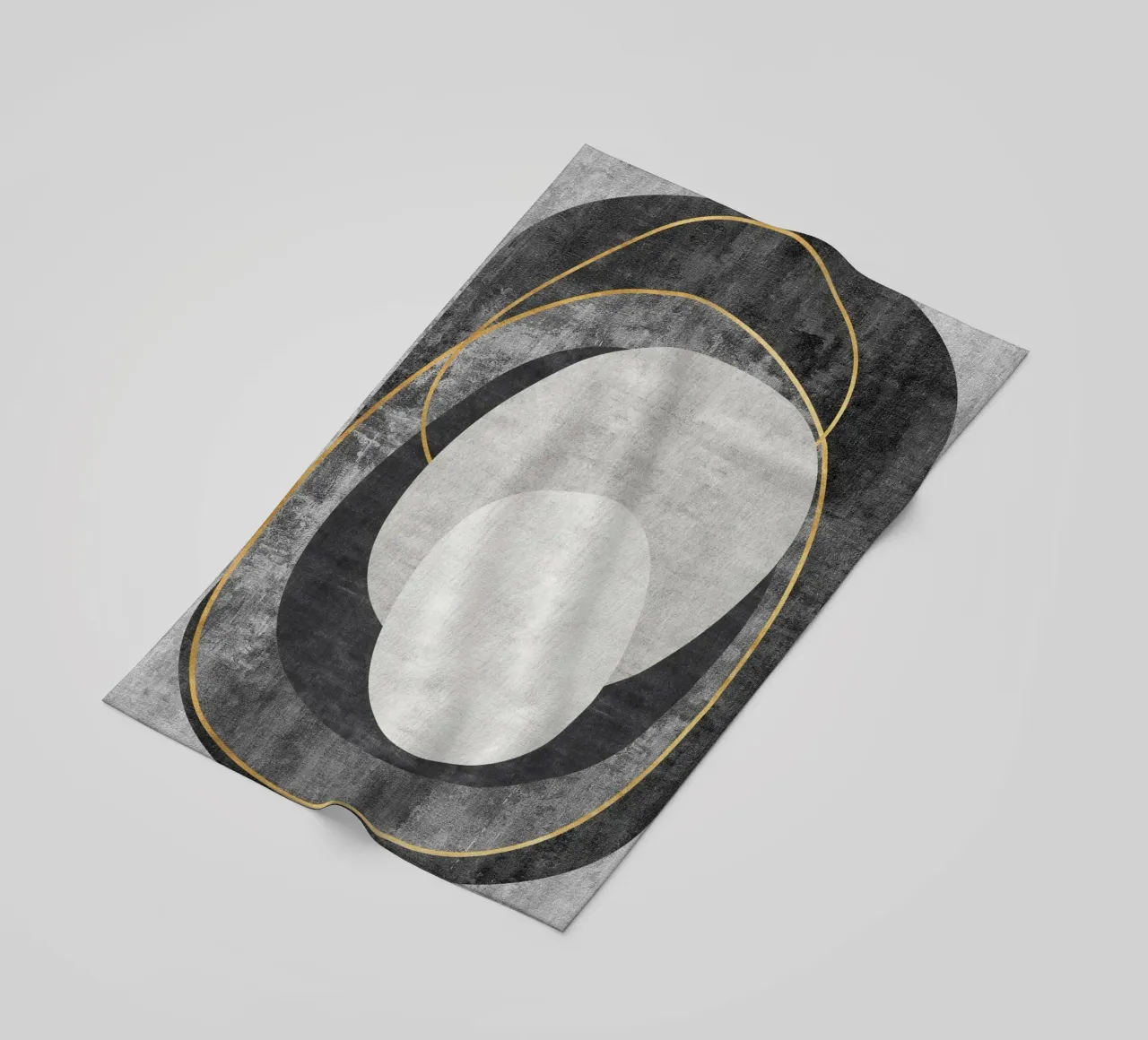 abstract art circles and lines Strandtuch von vintageshop