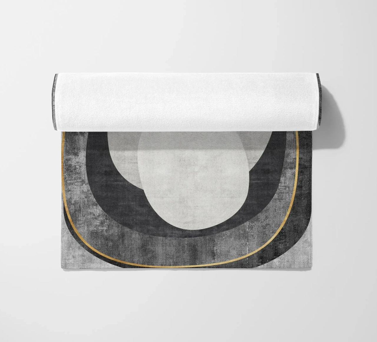 abstract art circles and lines telo mare da vintageshop