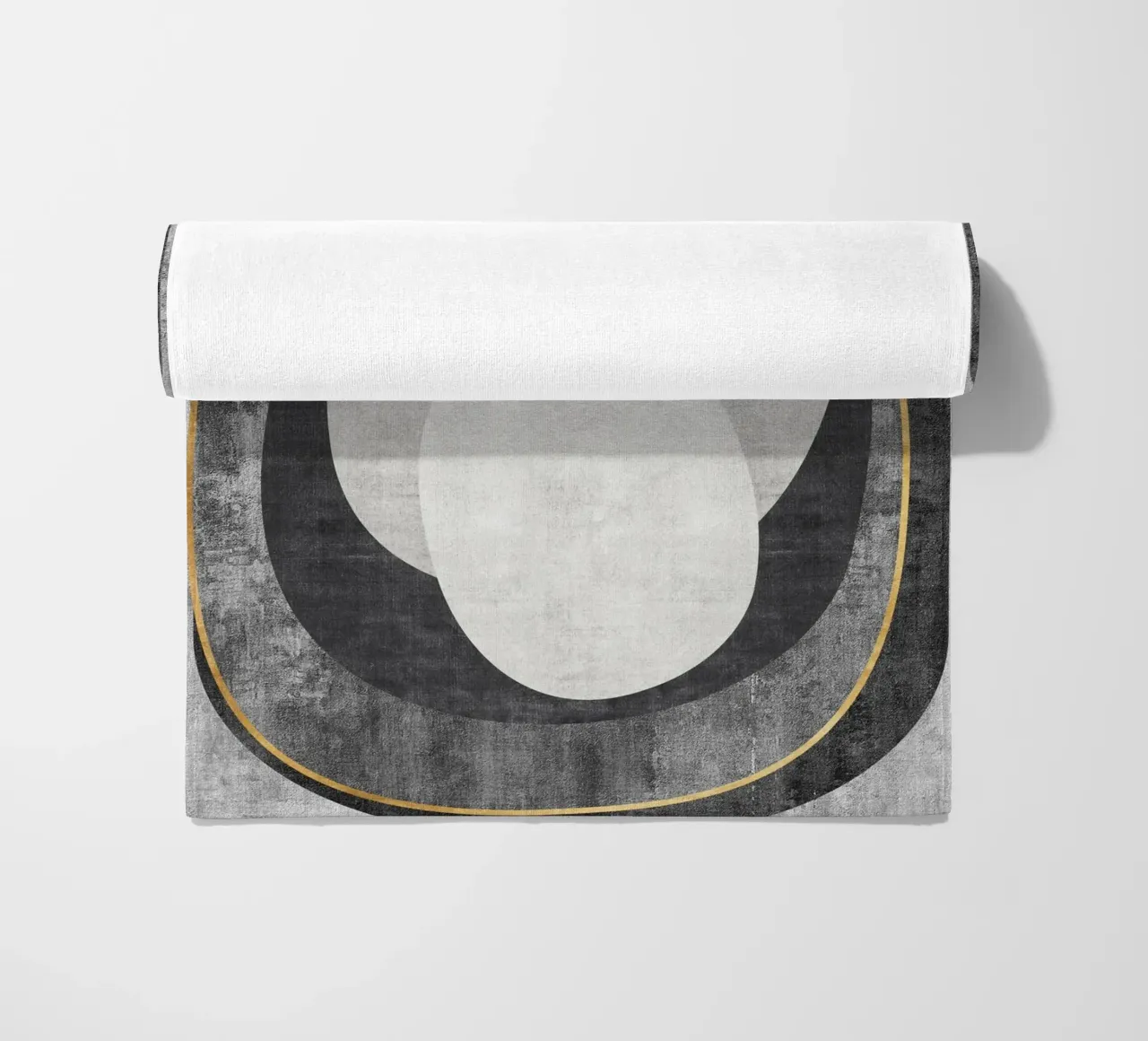 abstract art circles and lines Strandtuch von vintageshop
