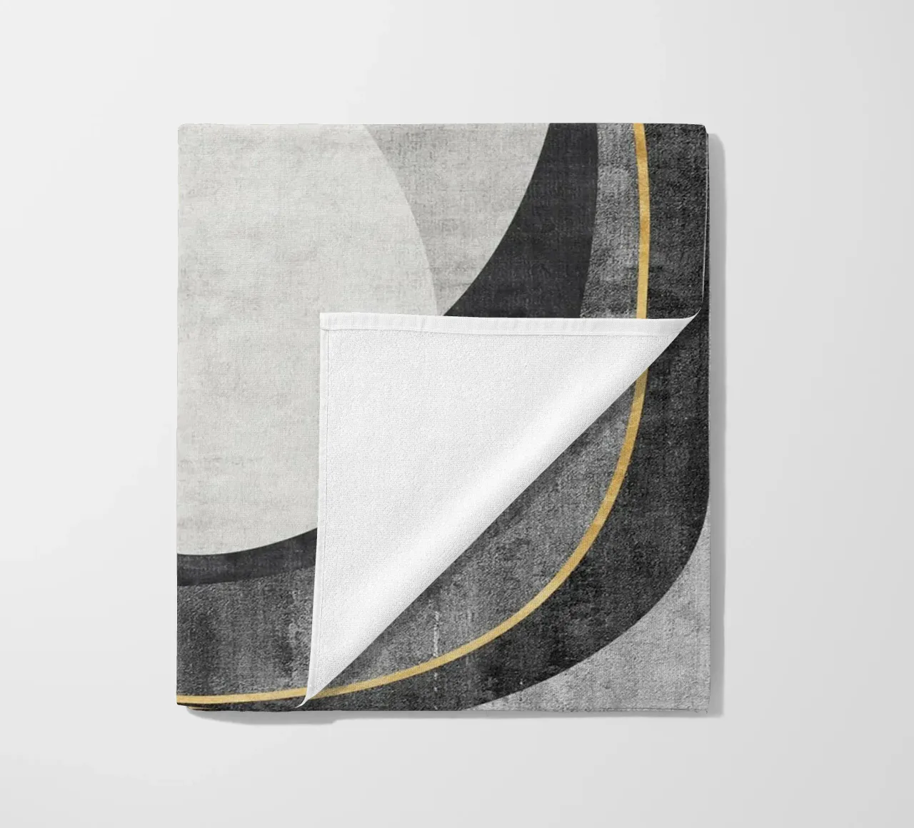 abstract art circles and lines Strandtuch von vintageshop