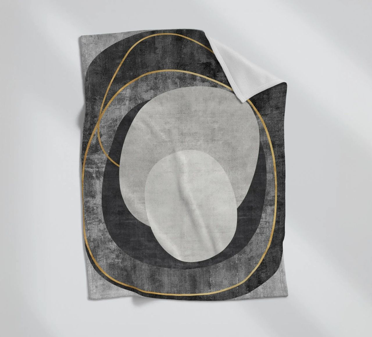 abstract art circles and lines coperta in pile da vintageshop