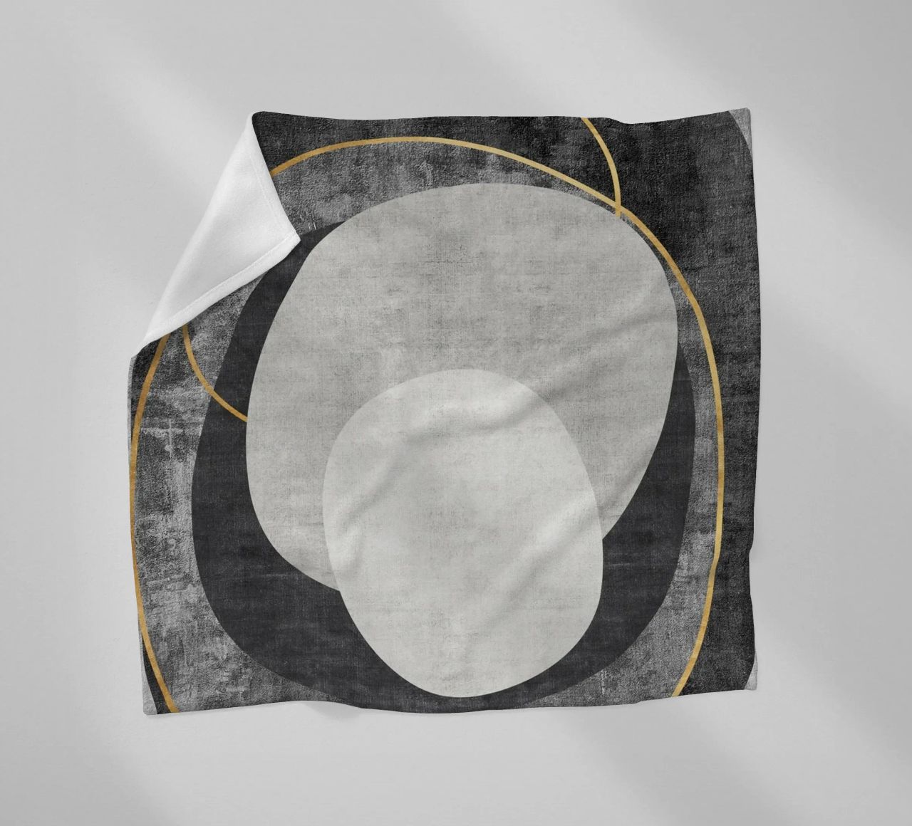 abstract art circles and lines coperta in pile da vintageshop