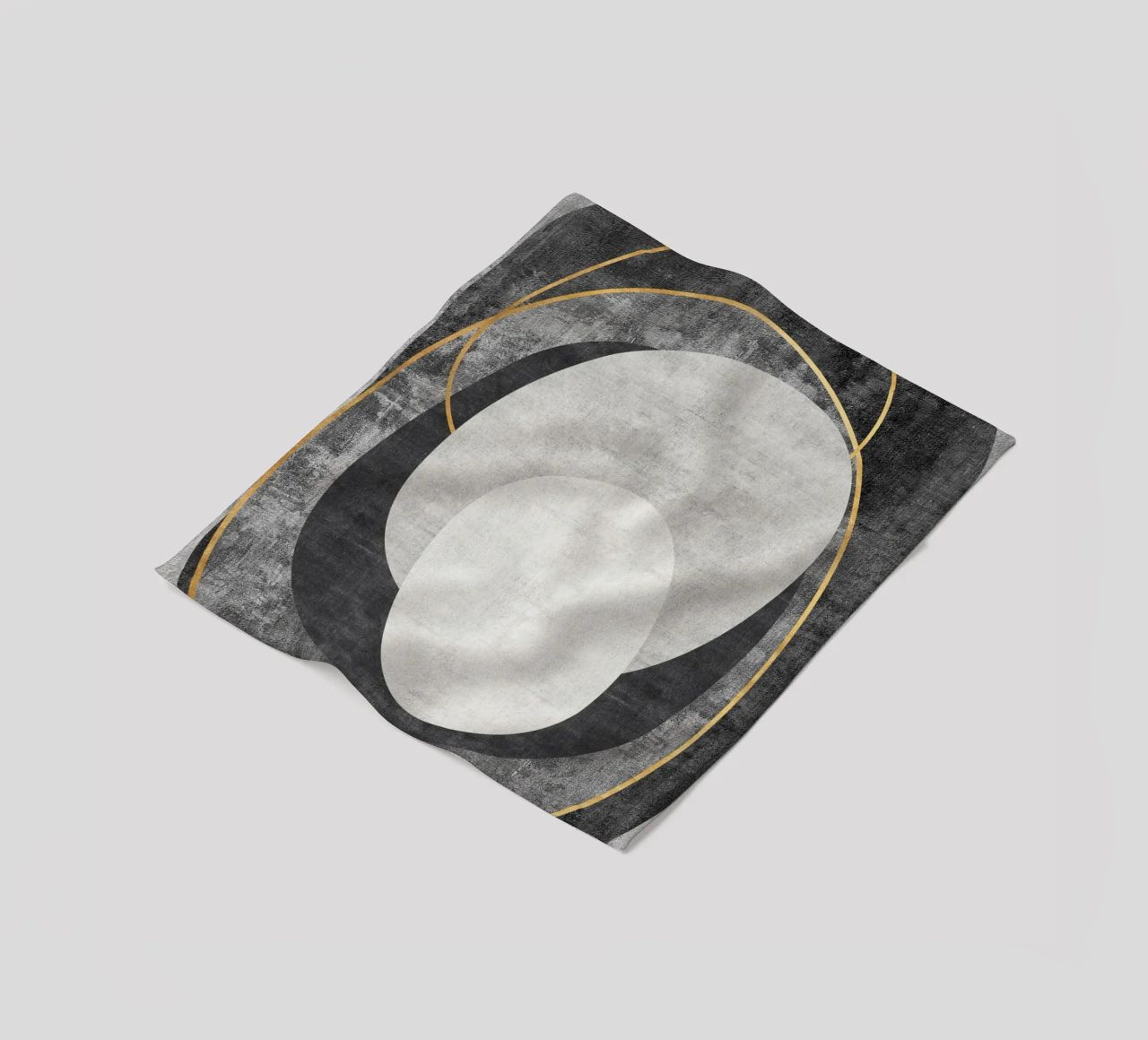abstract art circles and lines coperta in pile da vintageshop
