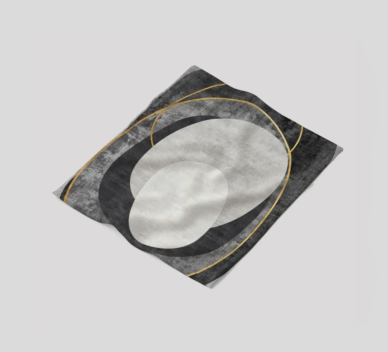 abstract art circles and lines fleece blanket by vintageshop