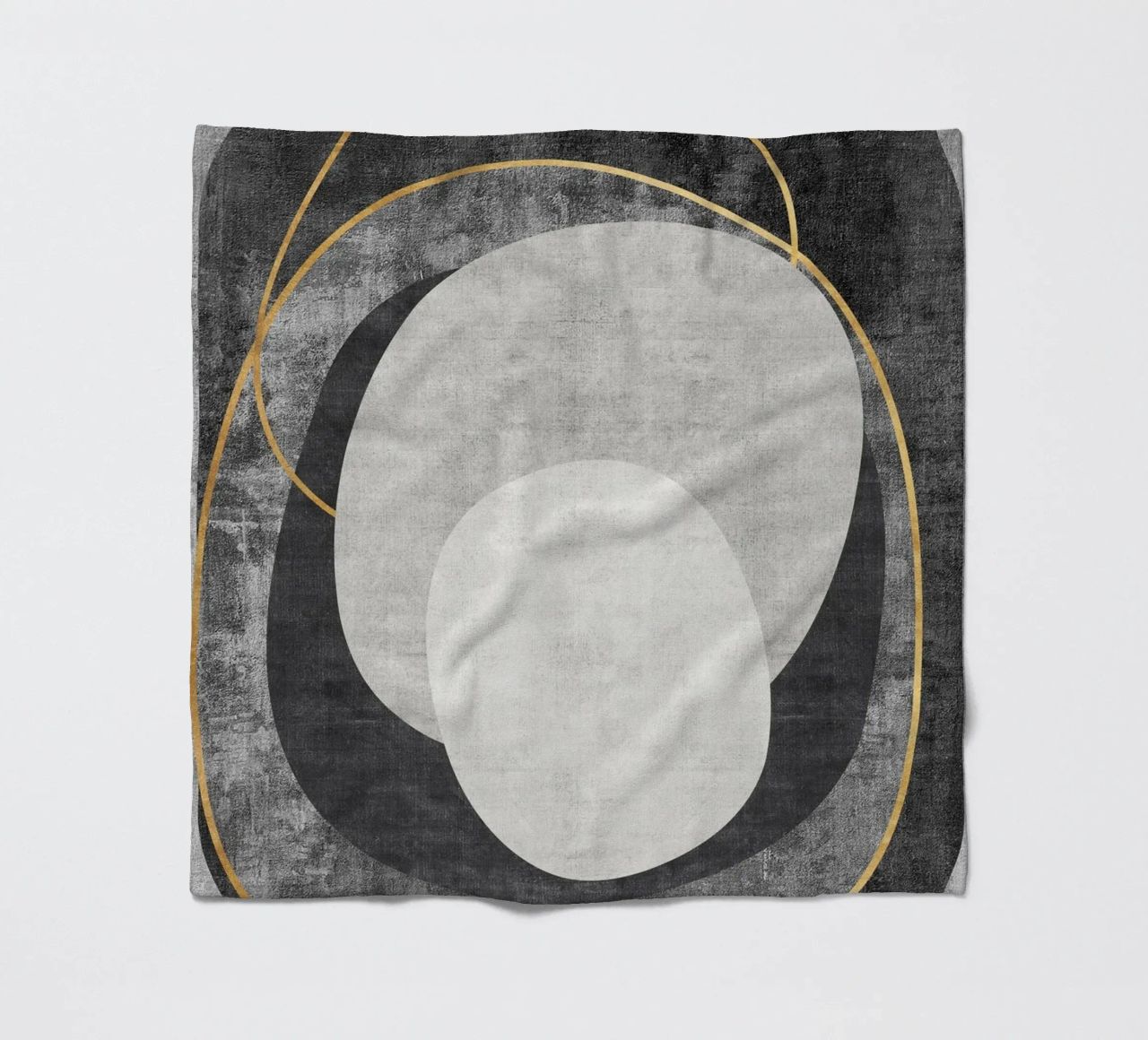 abstract art circles and lines coperta in pile da vintageshop