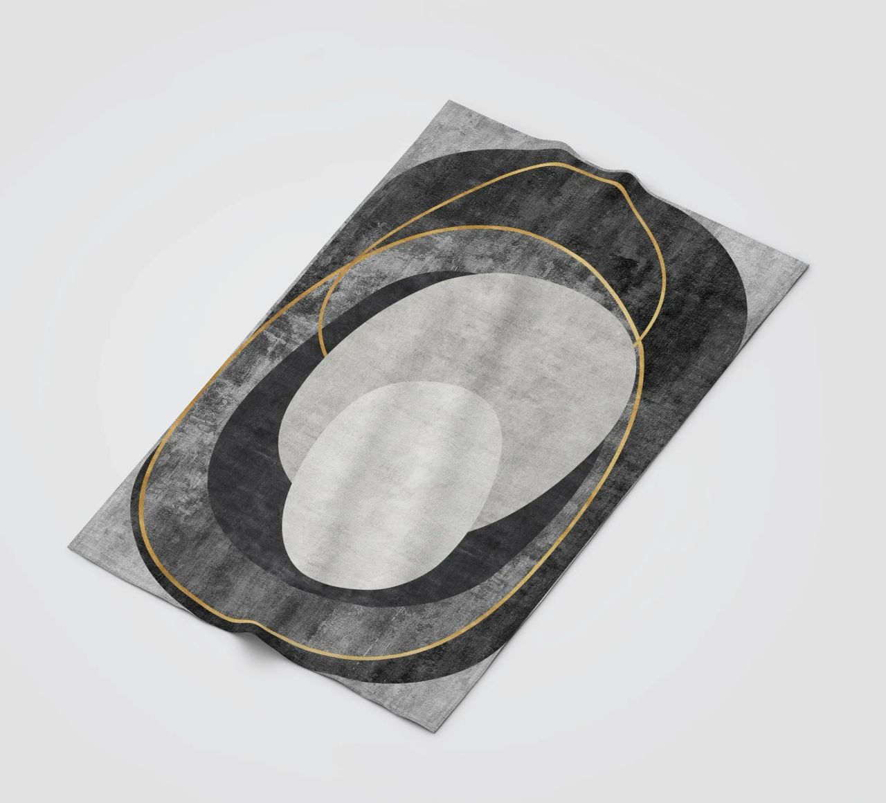abstract art circles and lines coperta in pile da vintageshop