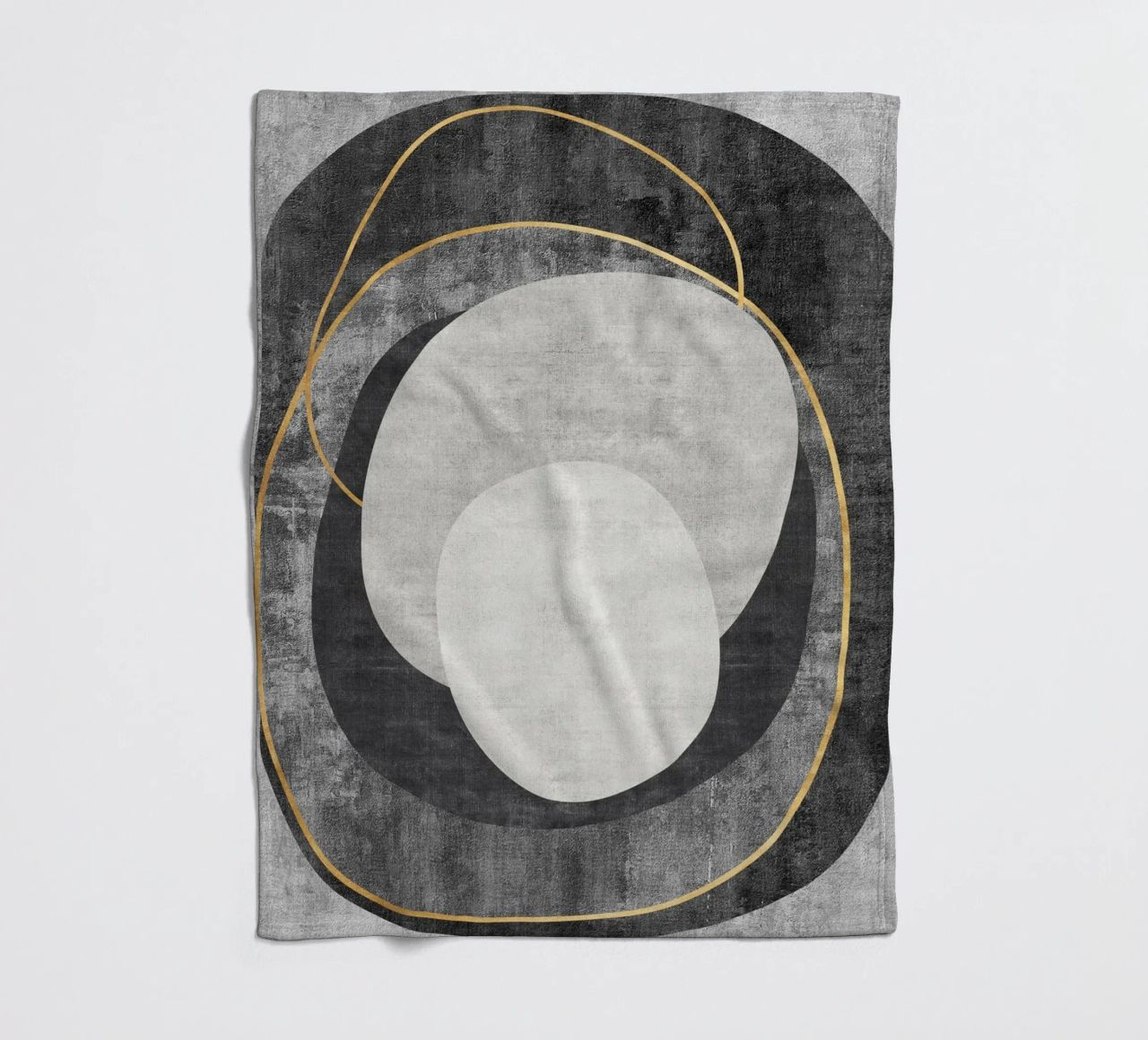 abstract art circles and lines coperta in pile da vintageshop