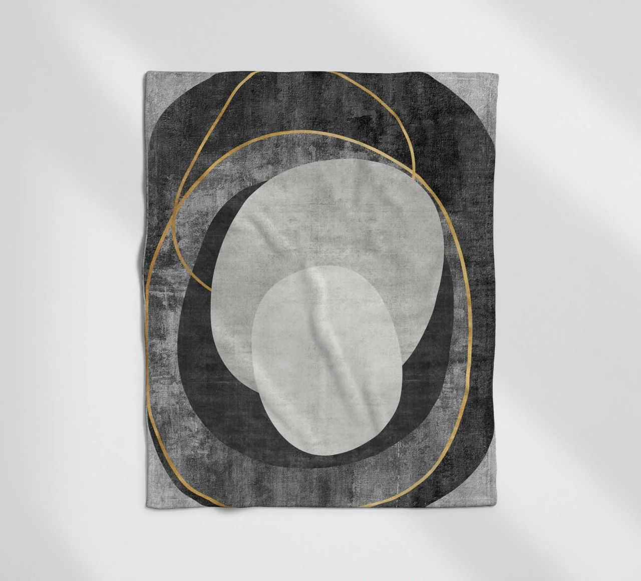 abstract art circles and lines coperta in pile da vintageshop