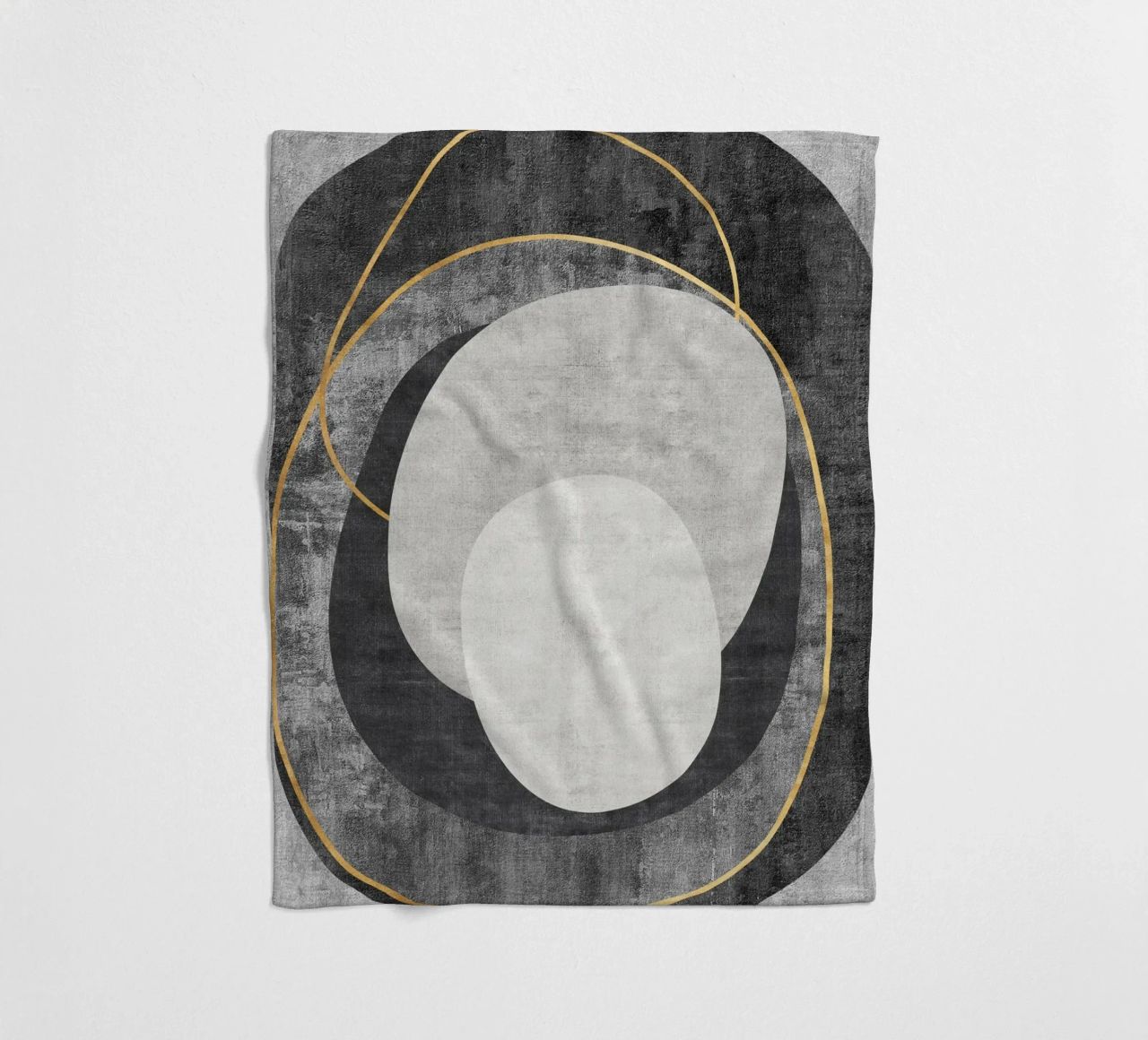 abstract art circles and lines coperta in pile da vintageshop