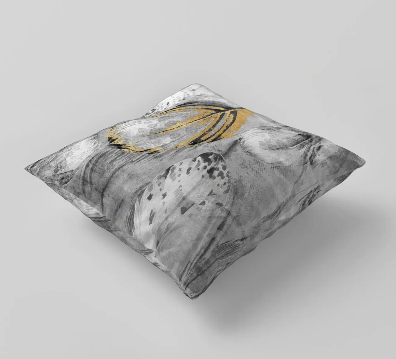 abstract art feathers cuscino da vintageshop