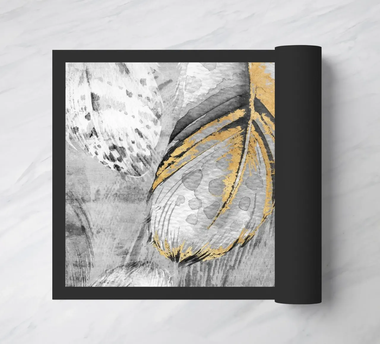 abstract art feathers zerbino da vintageshop
