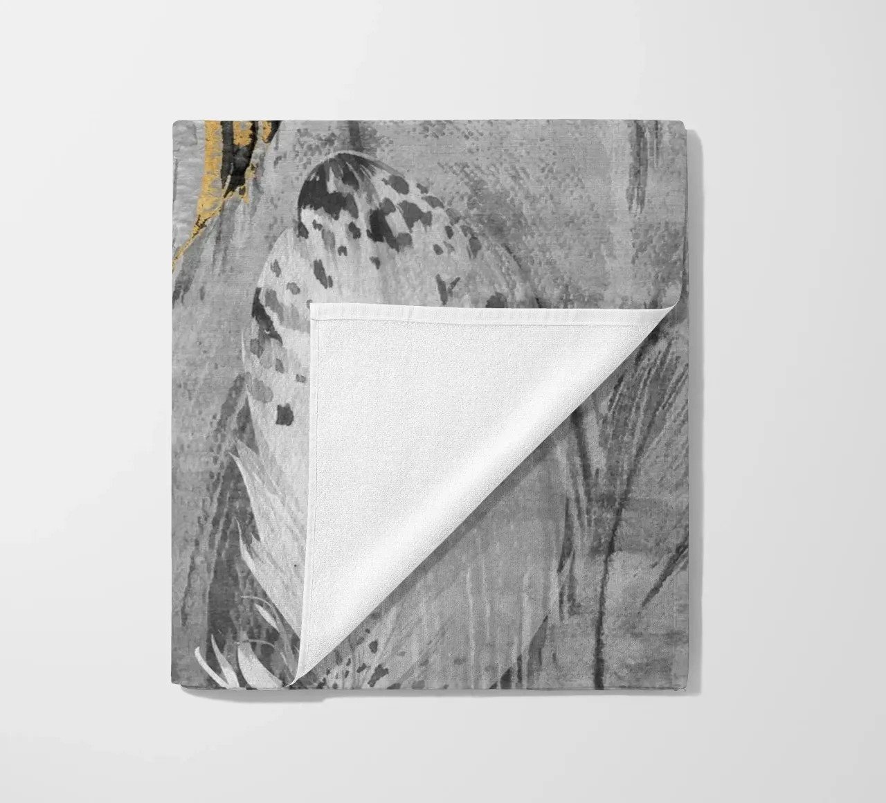 abstract art feathers telo mare da vintageshop
