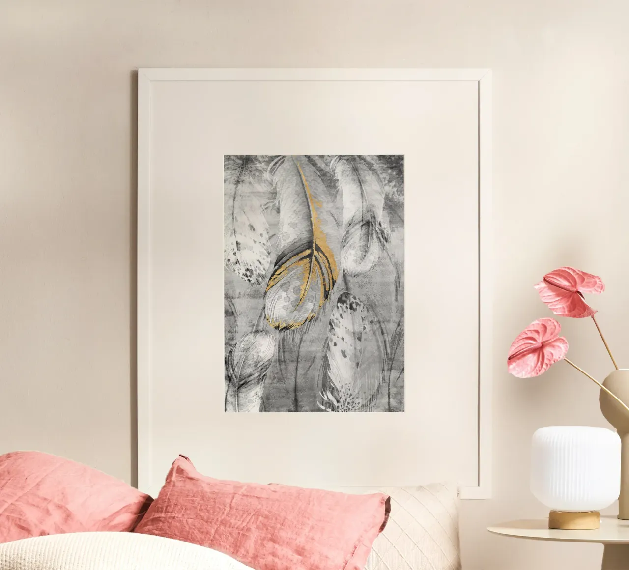 abstract art feathers carta hahnemühle da vintageshop