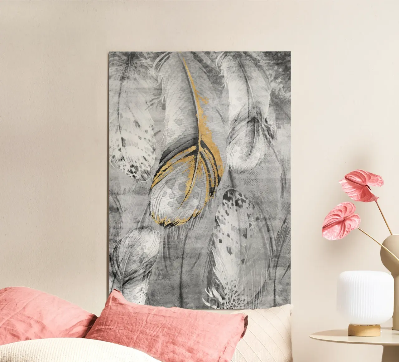 abstract art feathers carta hahnemühle da vintageshop