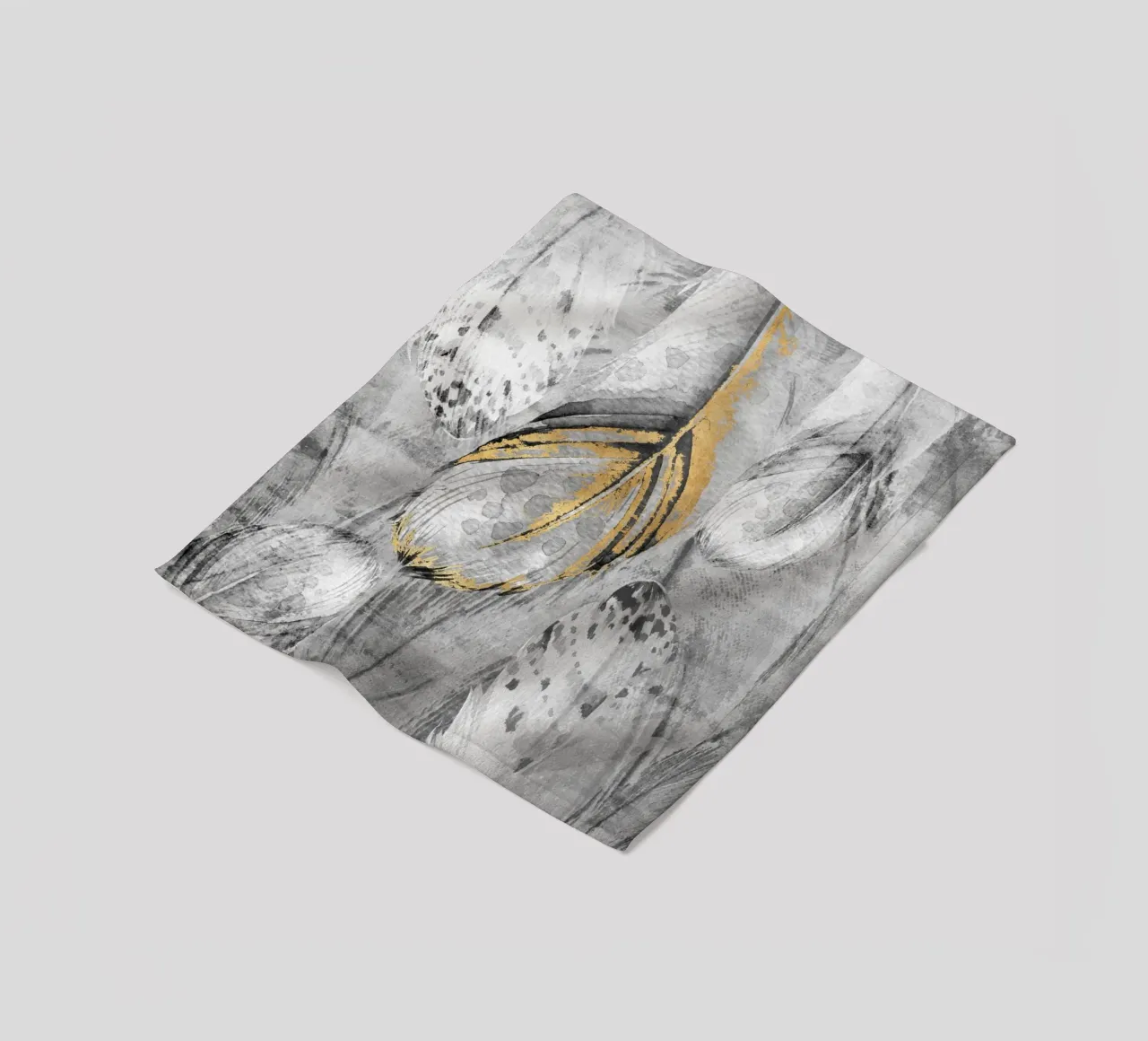 abstract art feathers coperta in pile da vintageshop