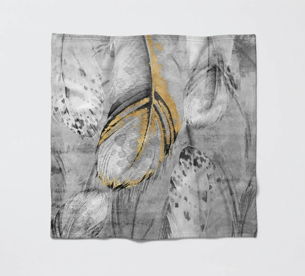 abstract art feathers coperta in pile da vintageshop