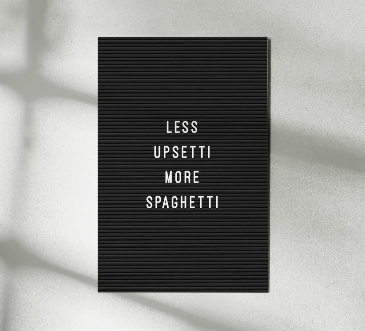 Letterboard Spaghetti pannello forex da Hafenkönigin