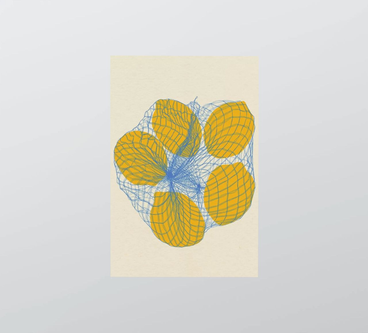 Five Lemons In A Net Bag Sticker von Rosi Feist