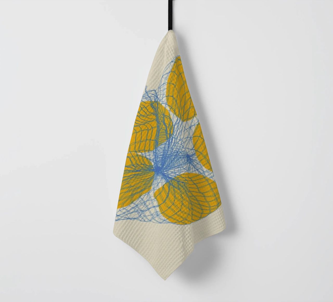 Five Lemons In A Net Bag Geschirrtuch von Rosi Feist