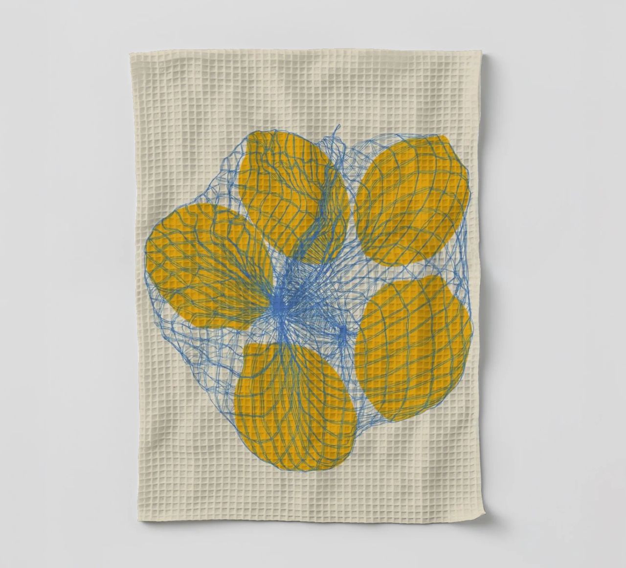 Five Lemons In A Net Bag Geschirrtuch von Rosi Feist