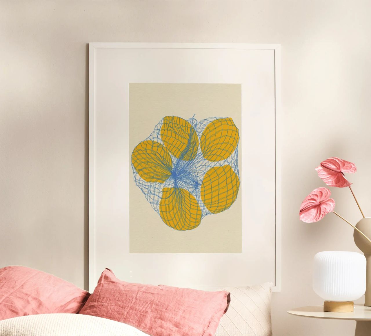 Five Lemons In A Net Bag Hahnemühle von Rosi Feist
