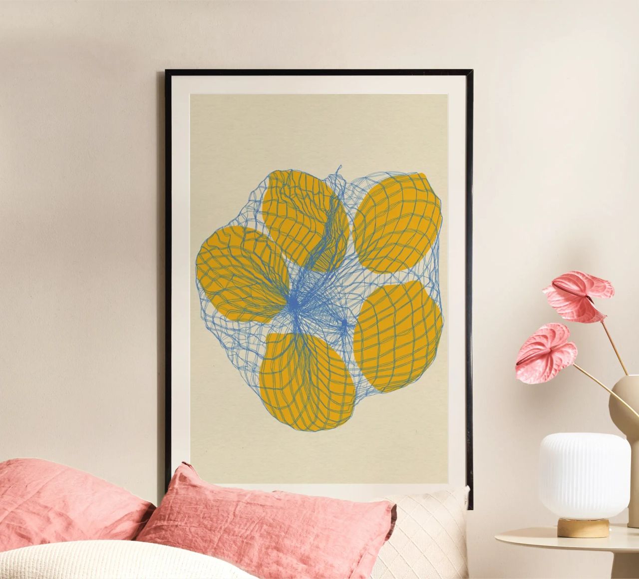 Five Lemons In A Net Bag Hahnemühle von Rosi Feist