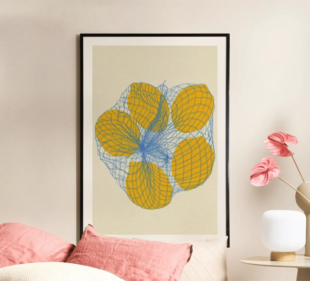 Five Lemons In A Net Bag Hahnemühle von Rosi Feist