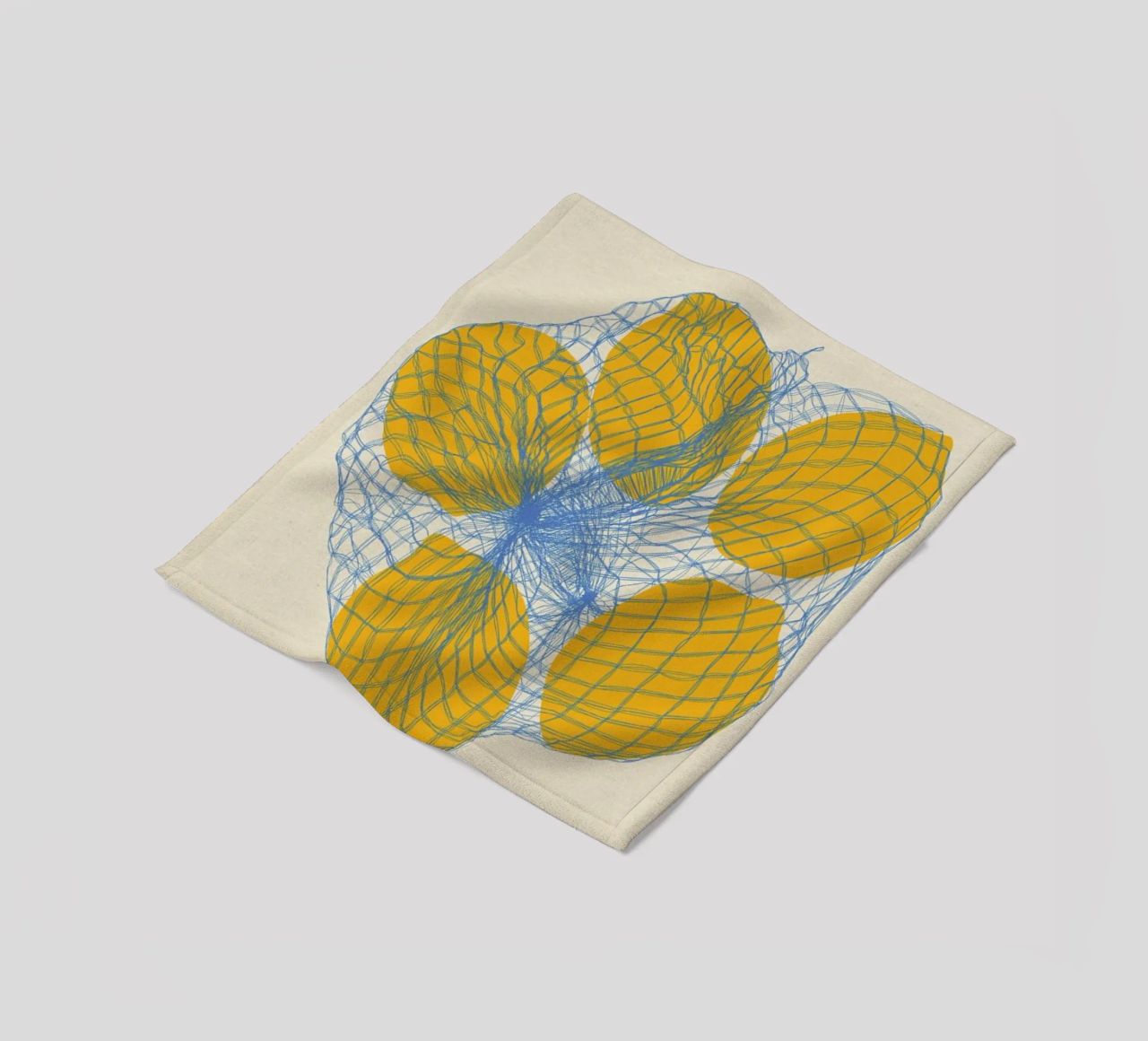 Five Lemons In A Net Bag Fleecedecke von Rosi Feist