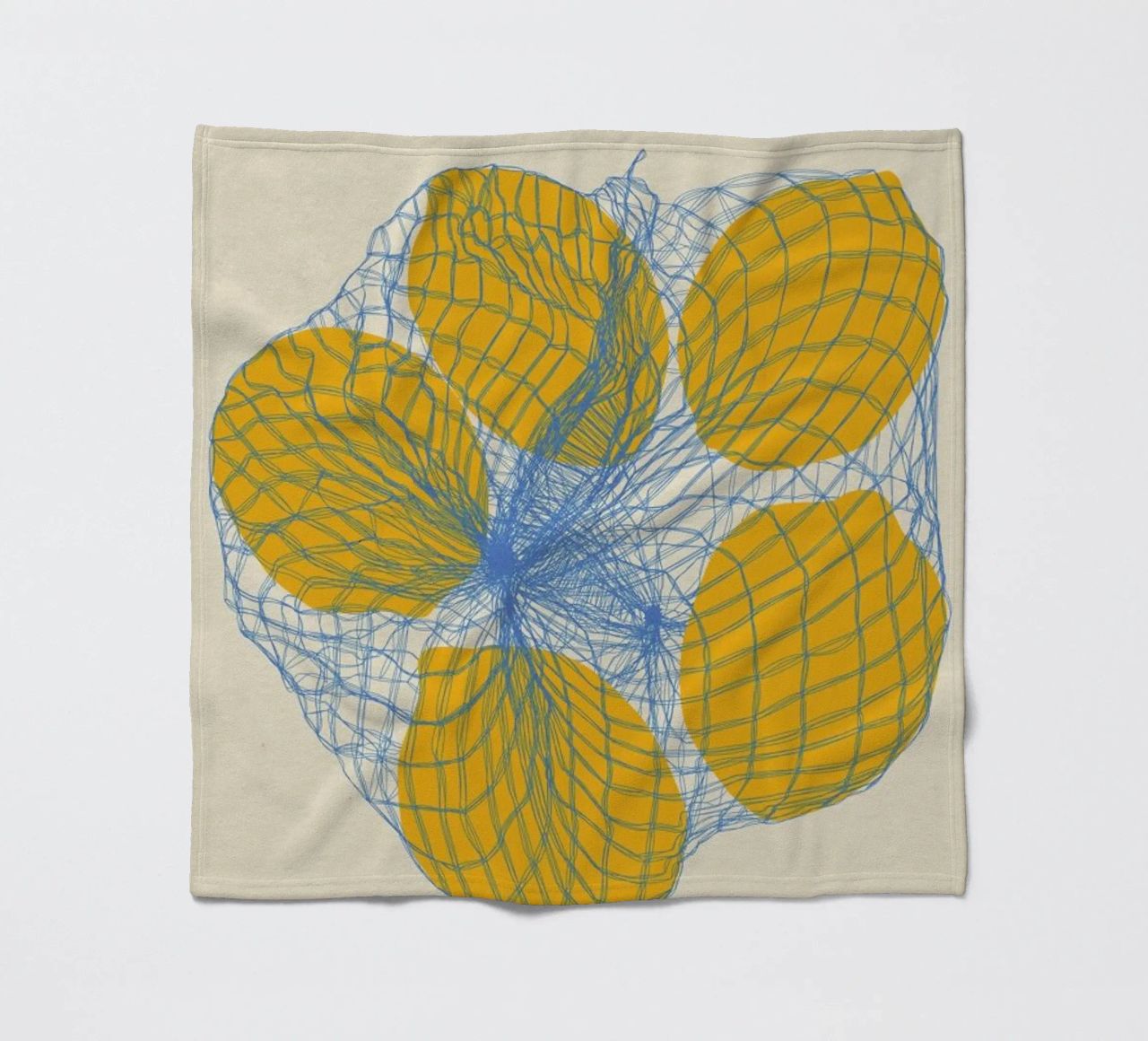 Five Lemons In A Net Bag Fleecedecke von Rosi Feist