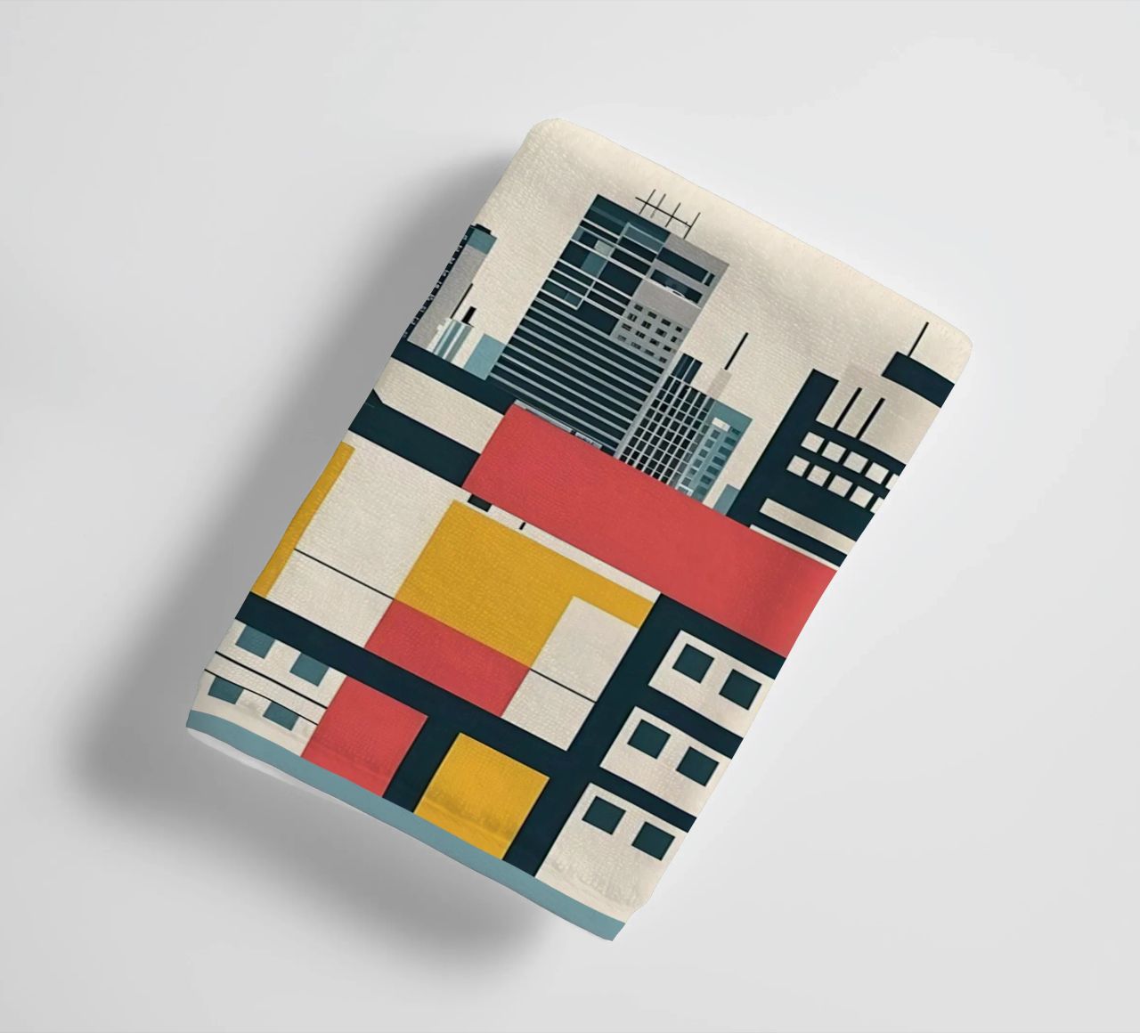 Berlin Skyline Print with Fernsehturm TV Tower City Blocks towel by THE MOTIVATED TYPE