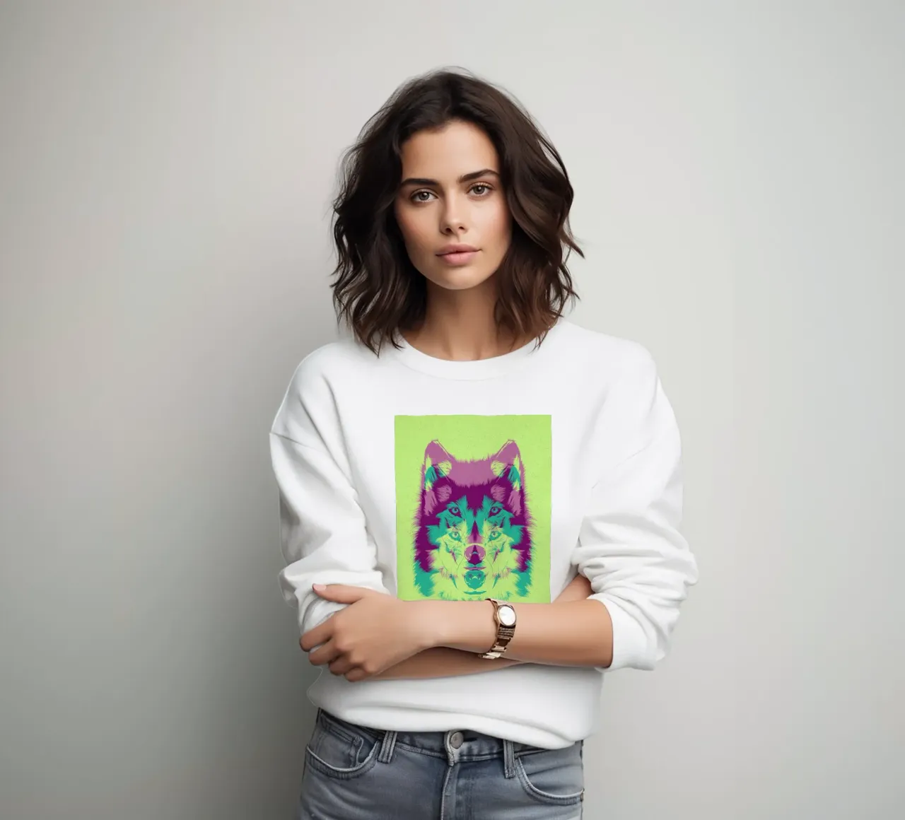 Wolf sweatshirt van Cranio Dsgn