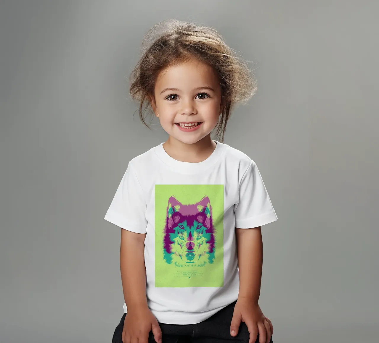 Wolf t-shirt bambini da Cranio Dsgn