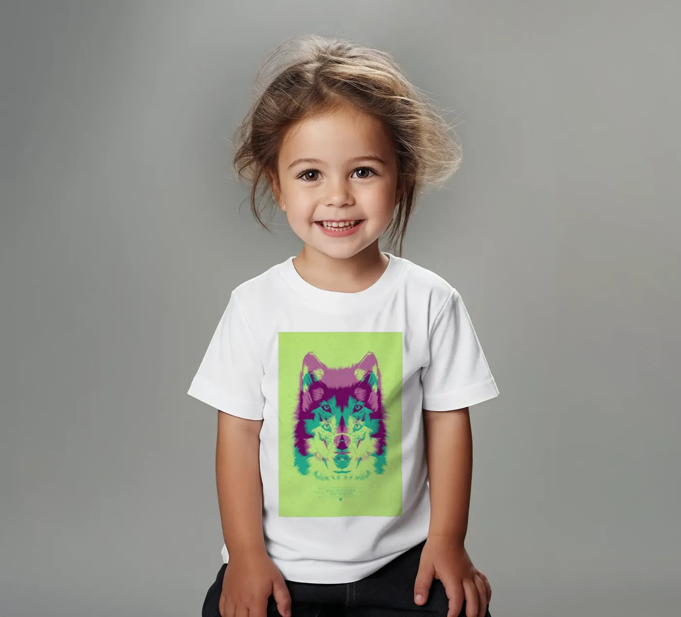 Wolf t-shirt bambini da Cranio Dsgn