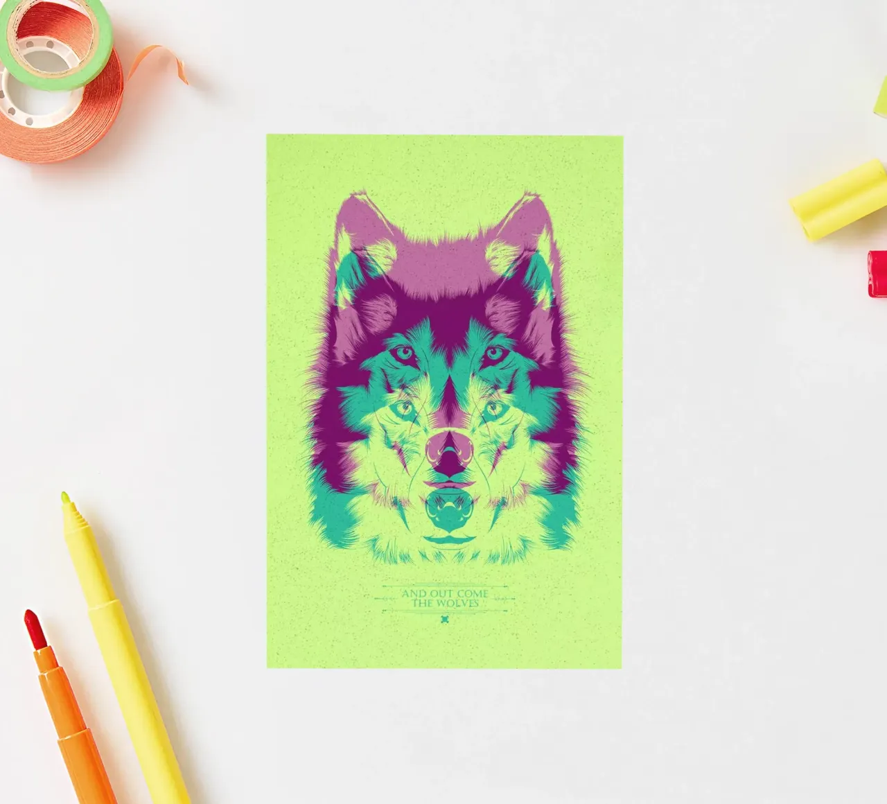 Wolf sticker van Cranio Dsgn