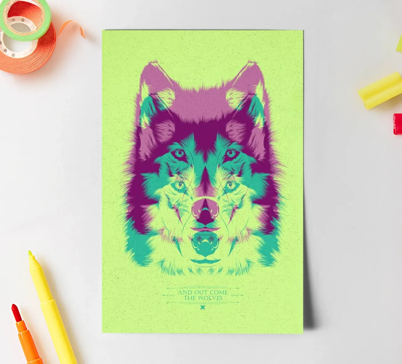 Wolf sticker sheet by Cranio Dsgn