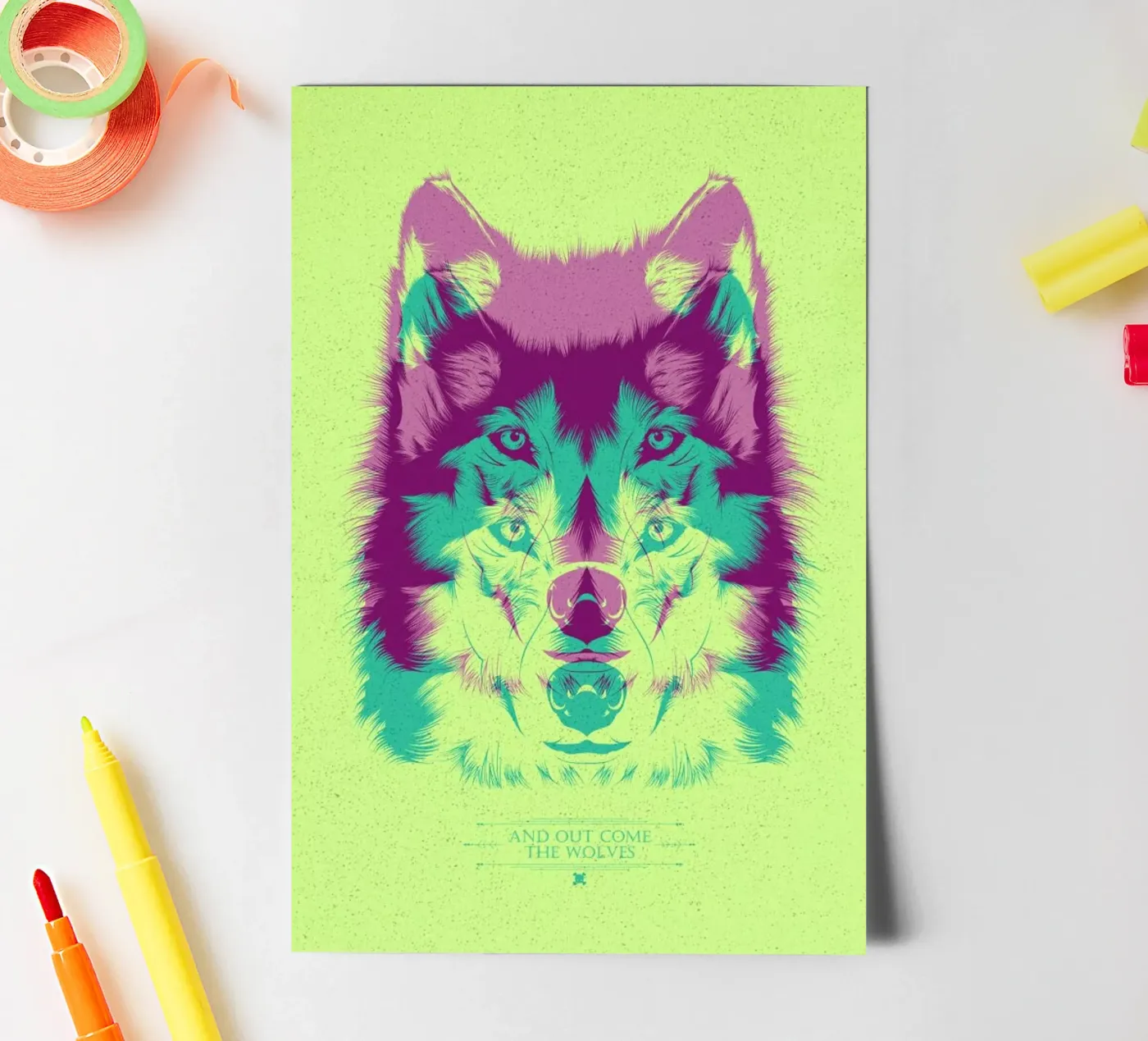 Wolf sticker sheet by Cranio Dsgn
