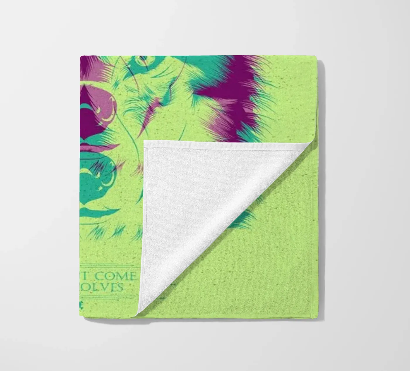 Wolf strandhanddoek van Cranio Dsgn