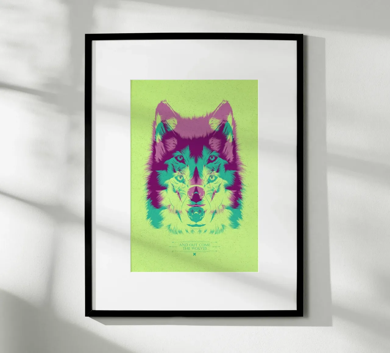 Wolf poster con telaio in plastica da Cranio Dsgn