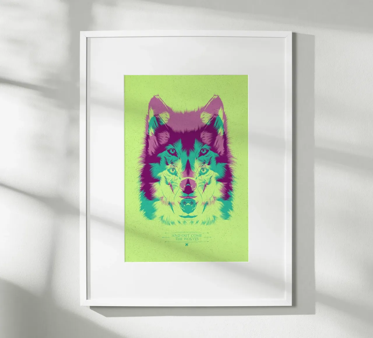 Wolf poster con telaio in plastica da Cranio Dsgn