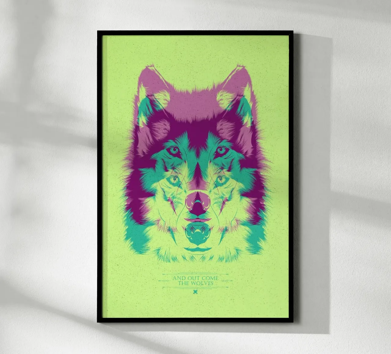 Wolf poster con telaio in plastica da Cranio Dsgn