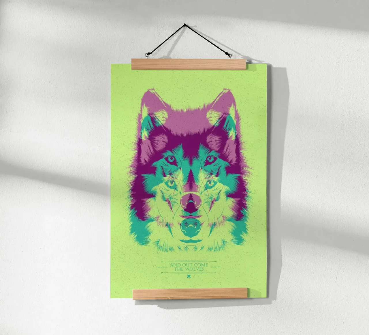 Wolf poster con telaio in plastica da Cranio Dsgn