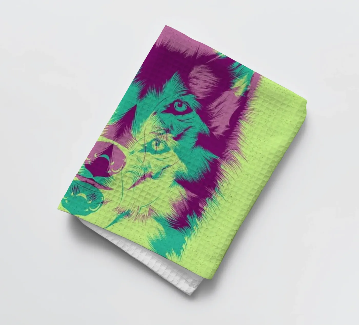 Wolf Geschirrtuch von Cranio Dsgn