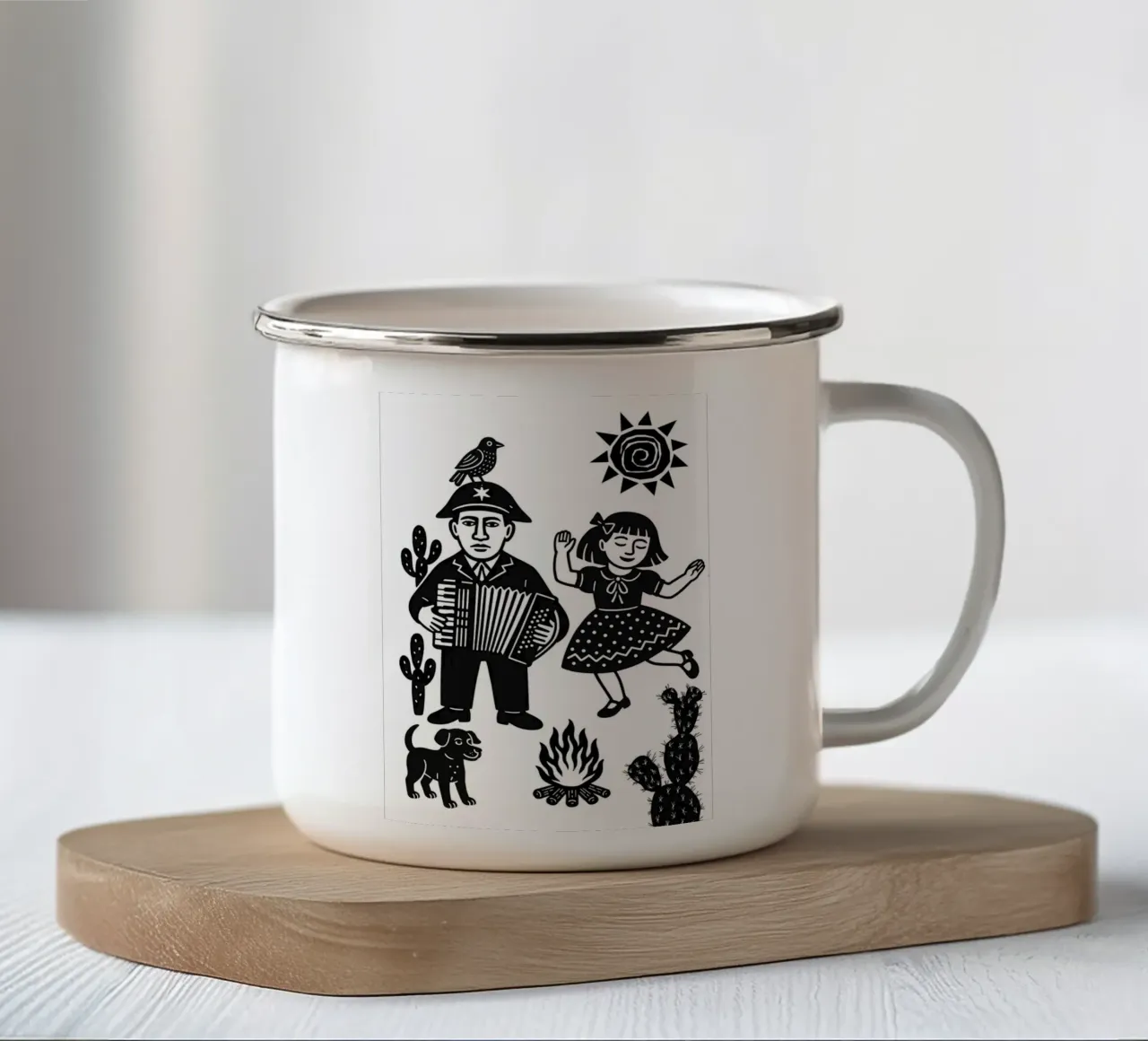 Brazilian party tazza in smalto da edsonramosart
