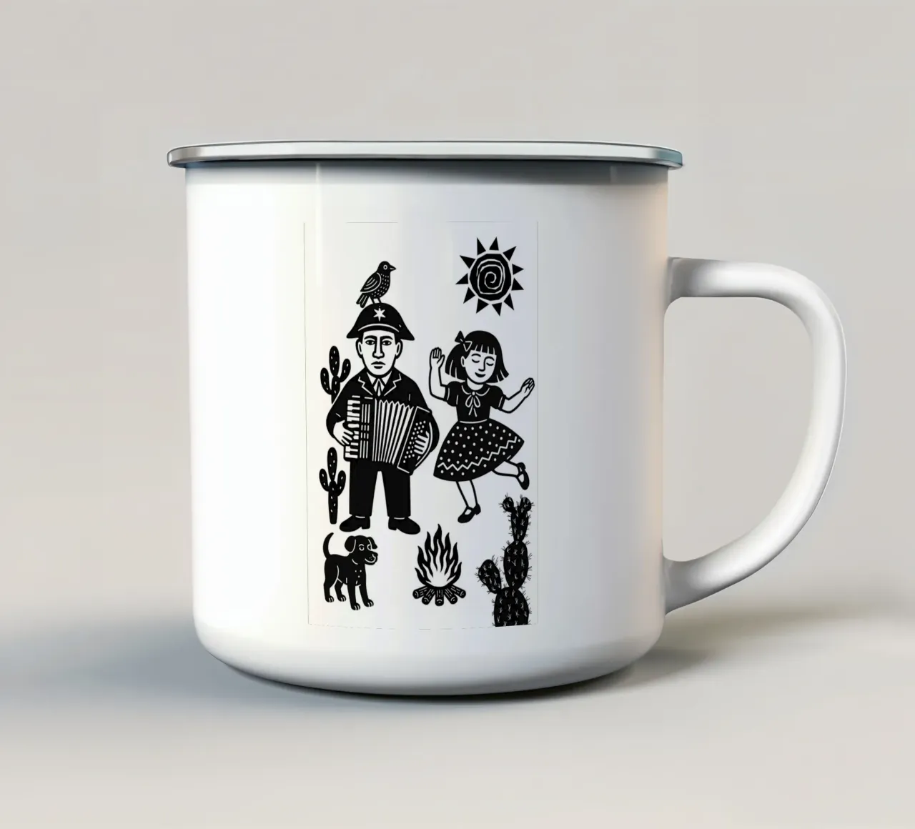 Brazilian party tazza in smalto da edsonramosart