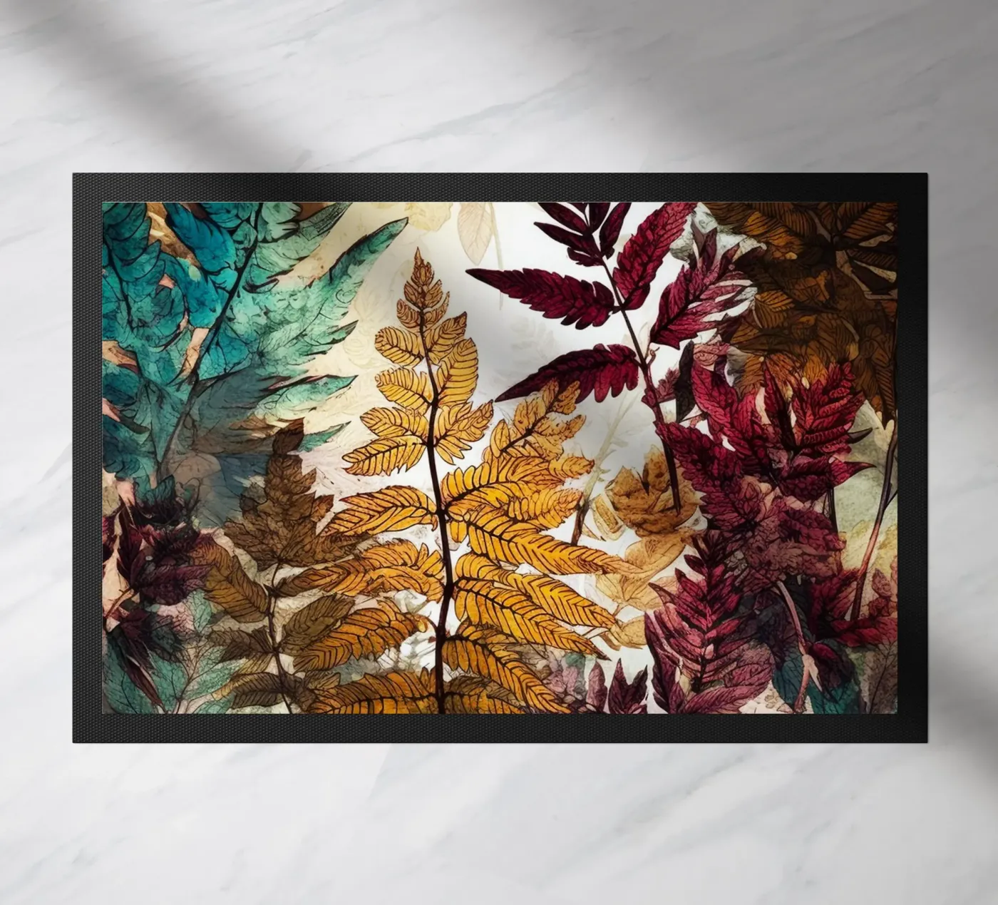 Ferns doormat by Lionmixart