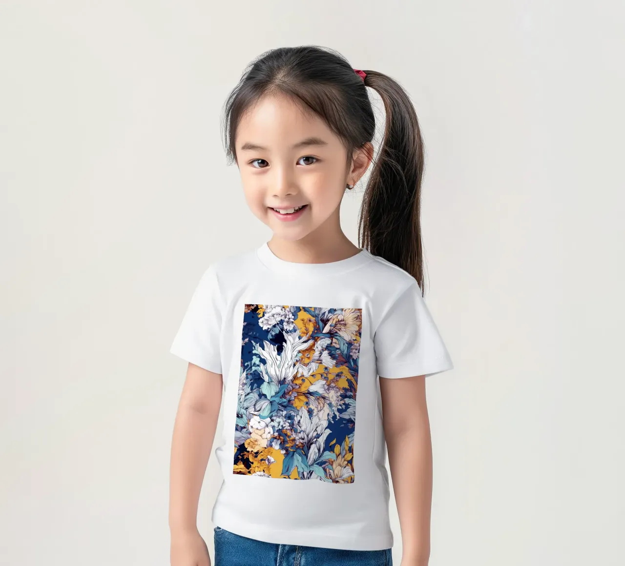 Flowers pattern t-shirt bambini da Lionmixart