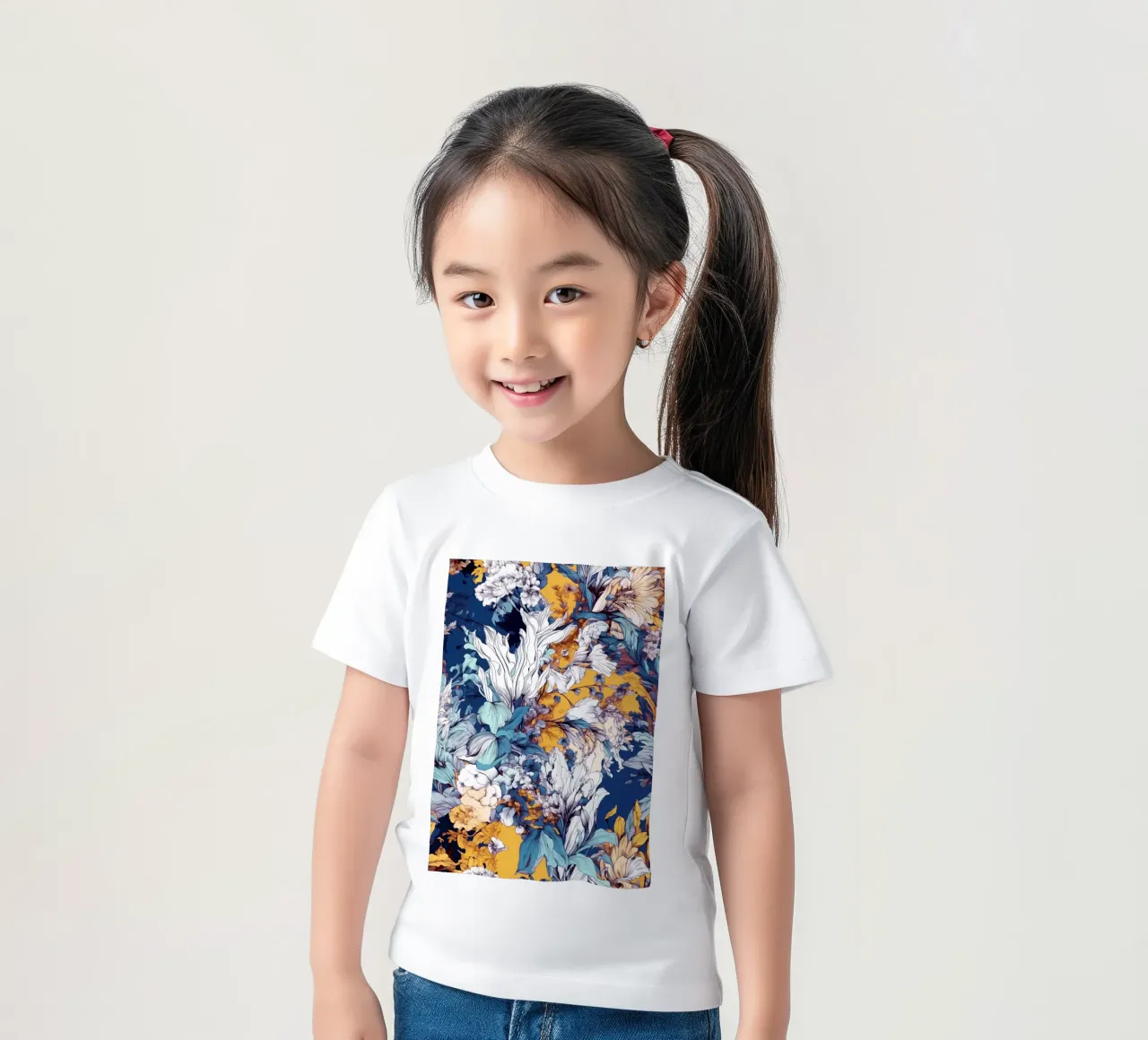 Flowers pattern t-shirt bambini da Lionmixart