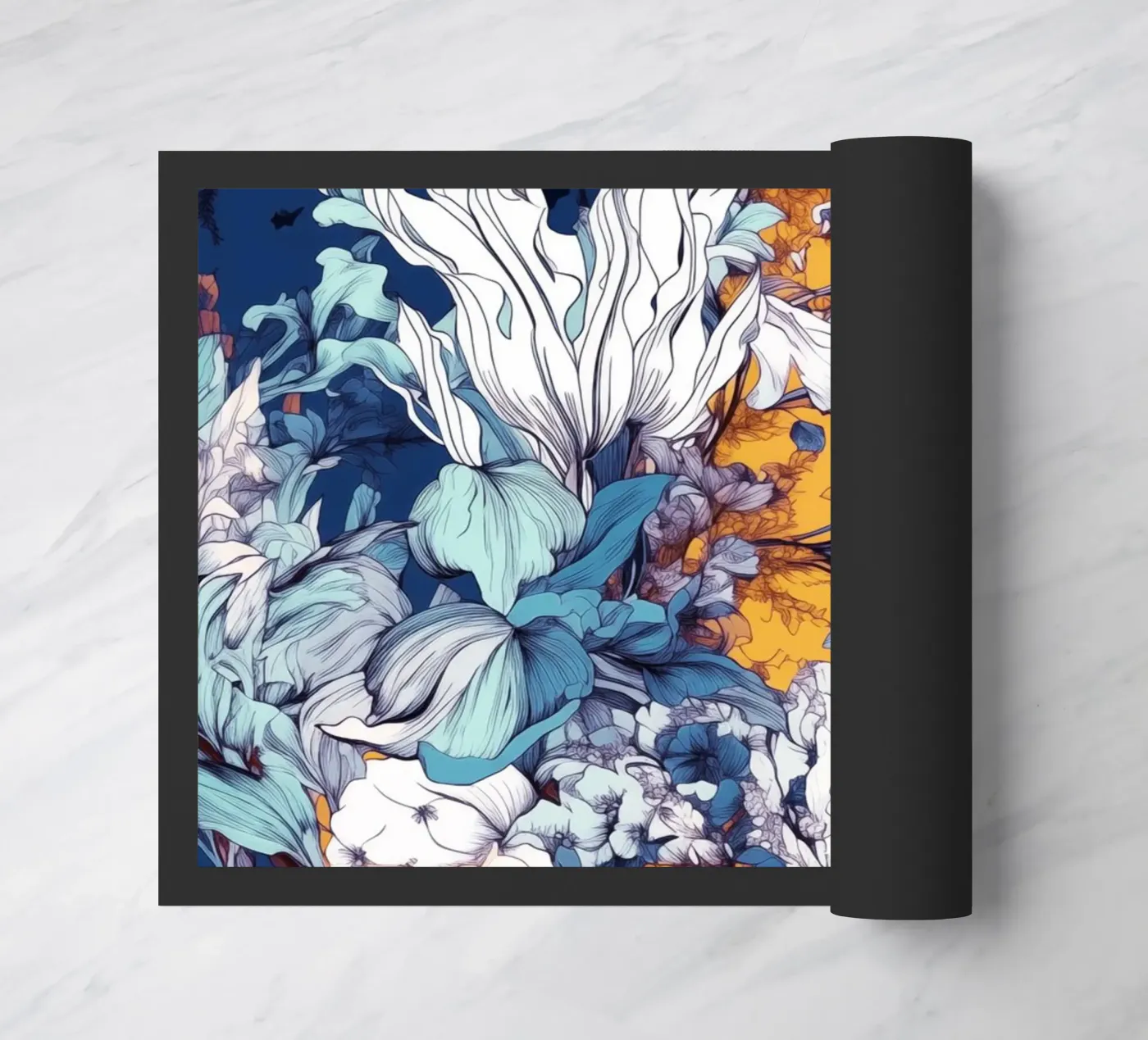 Flowers pattern Fußmatte von Lionmixart